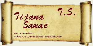 Tijana Samac vizit kartica